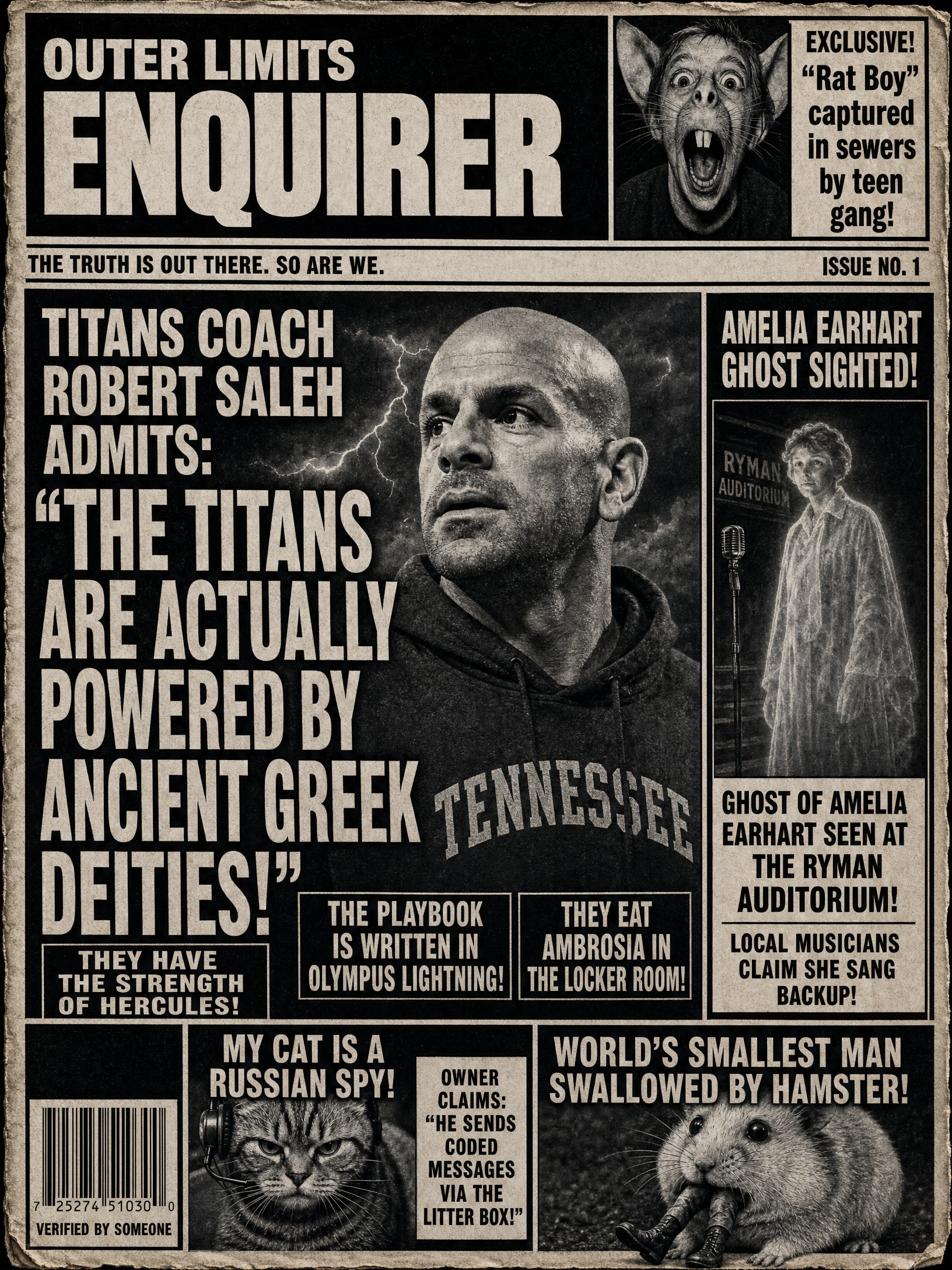 Outer Limits Enquirer — Titans edition front page